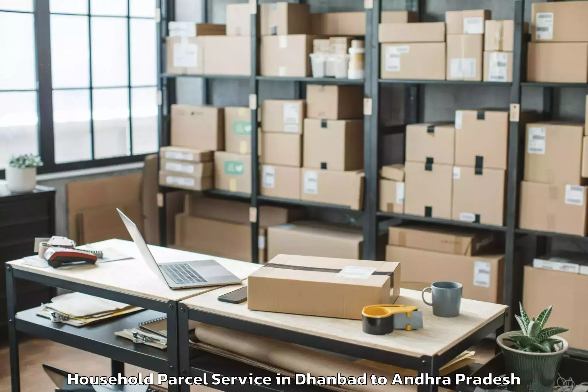 Book Your Dhanbad to Abhilashi University Guntur Household Parcel Today